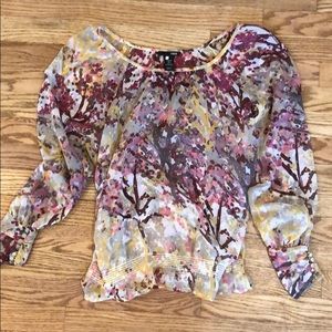 Floral silk top